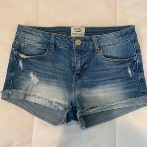 flex stretch jean shorts
